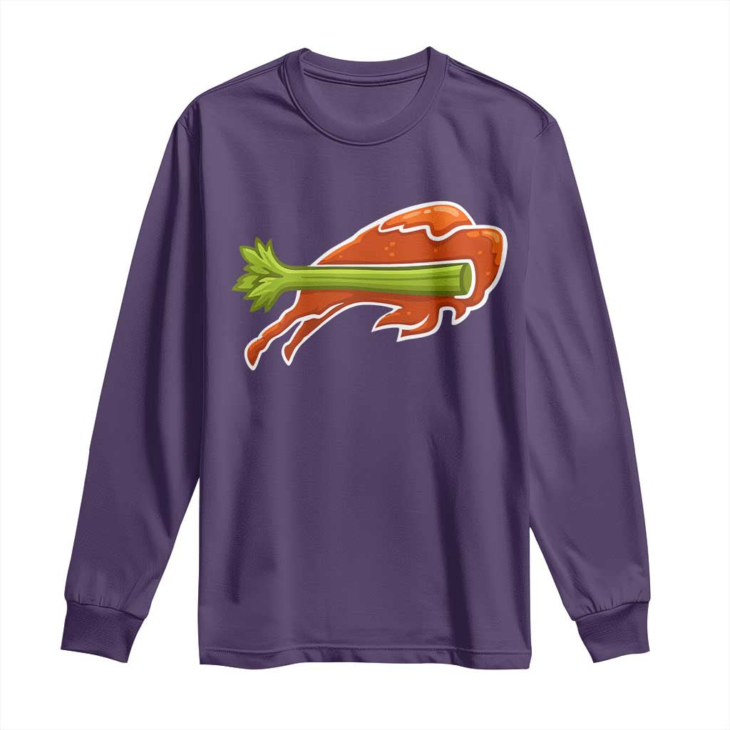 BFB Chicken Wing Long Sleeve Shirt Vintage 90s BFB Sports Fan Game Day TS10 Purple Print Your Wear