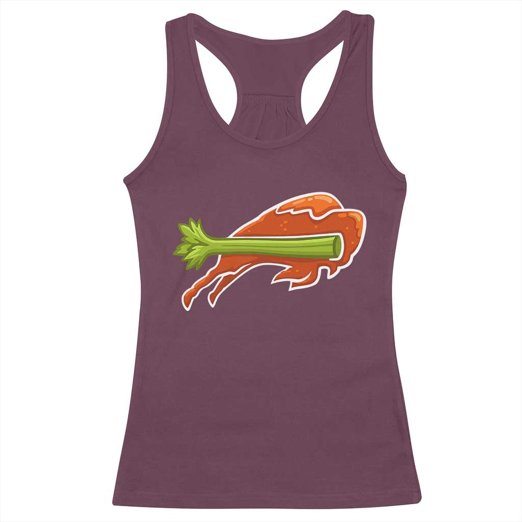 BFB Chicken Wing Racerback Tank Top Vintage 90s BFB Sports Fan Game Day TS10 Maroon Print Your Wear