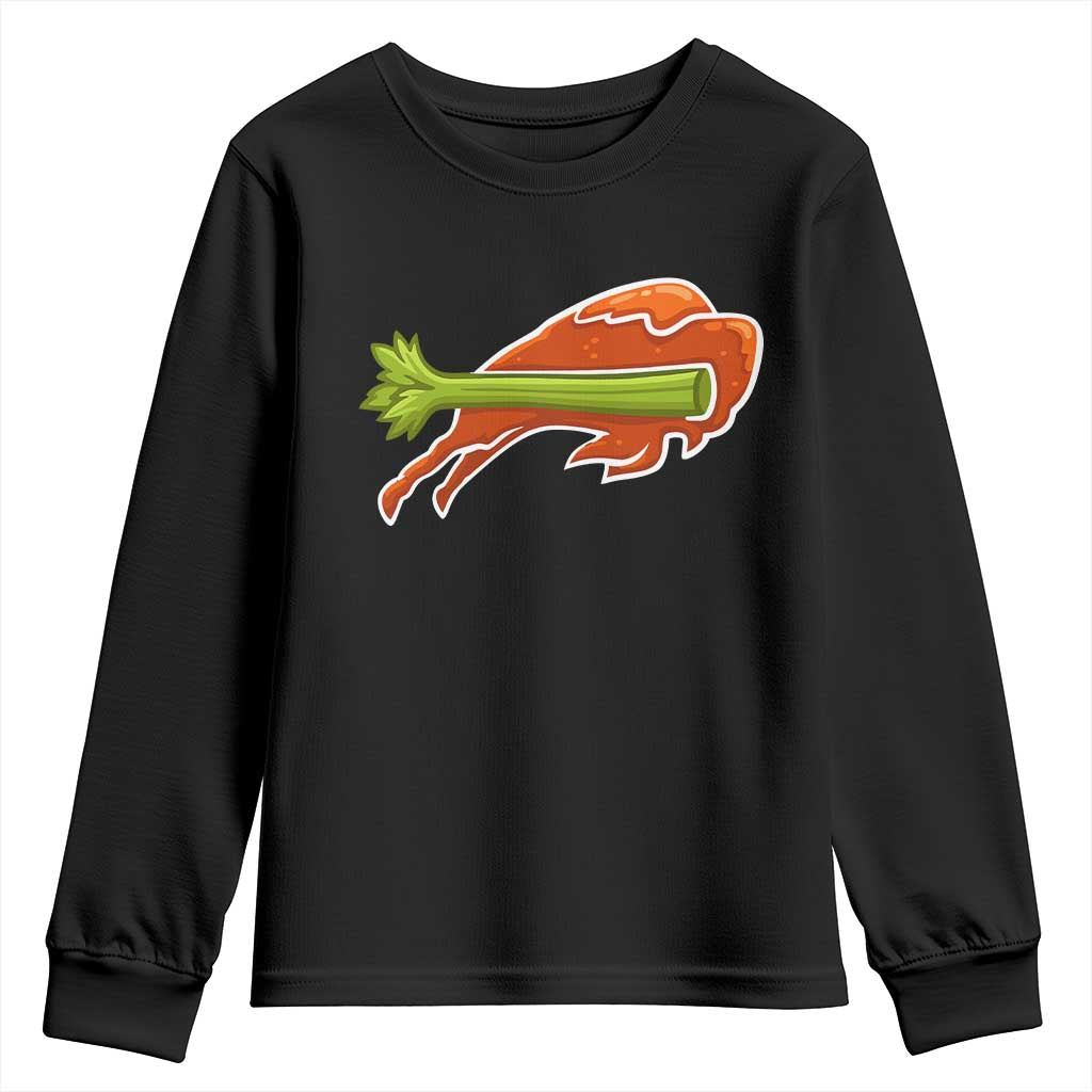 BFB Chicken Wing Youth Sweatshirt Vintage 90s BFB Sports Fan Game Day TS10 Black Print Your Wear