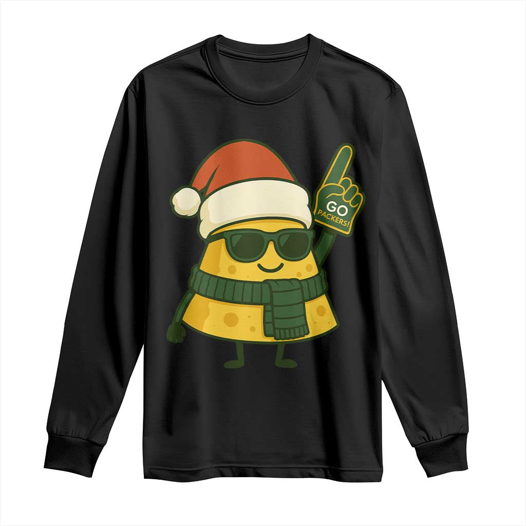 GB Fan Christmas Long Sleeve Shirt Gifts for Sports Fans Santa Hat TS10 Black Print Your Wear
