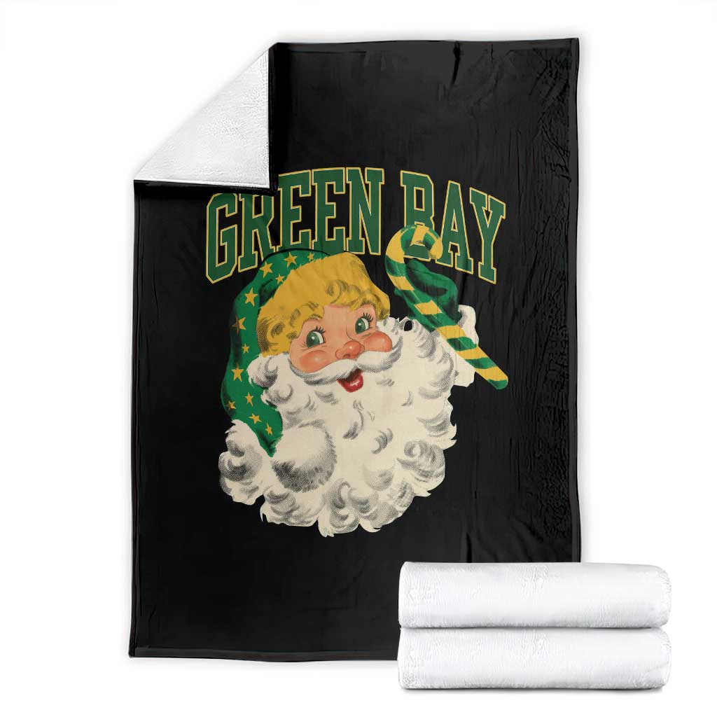 Christmas GB Fan Throw Blanket Vintage Varsity Retro Santa Claus Face Game Day TS10 Black Print Your Wear
