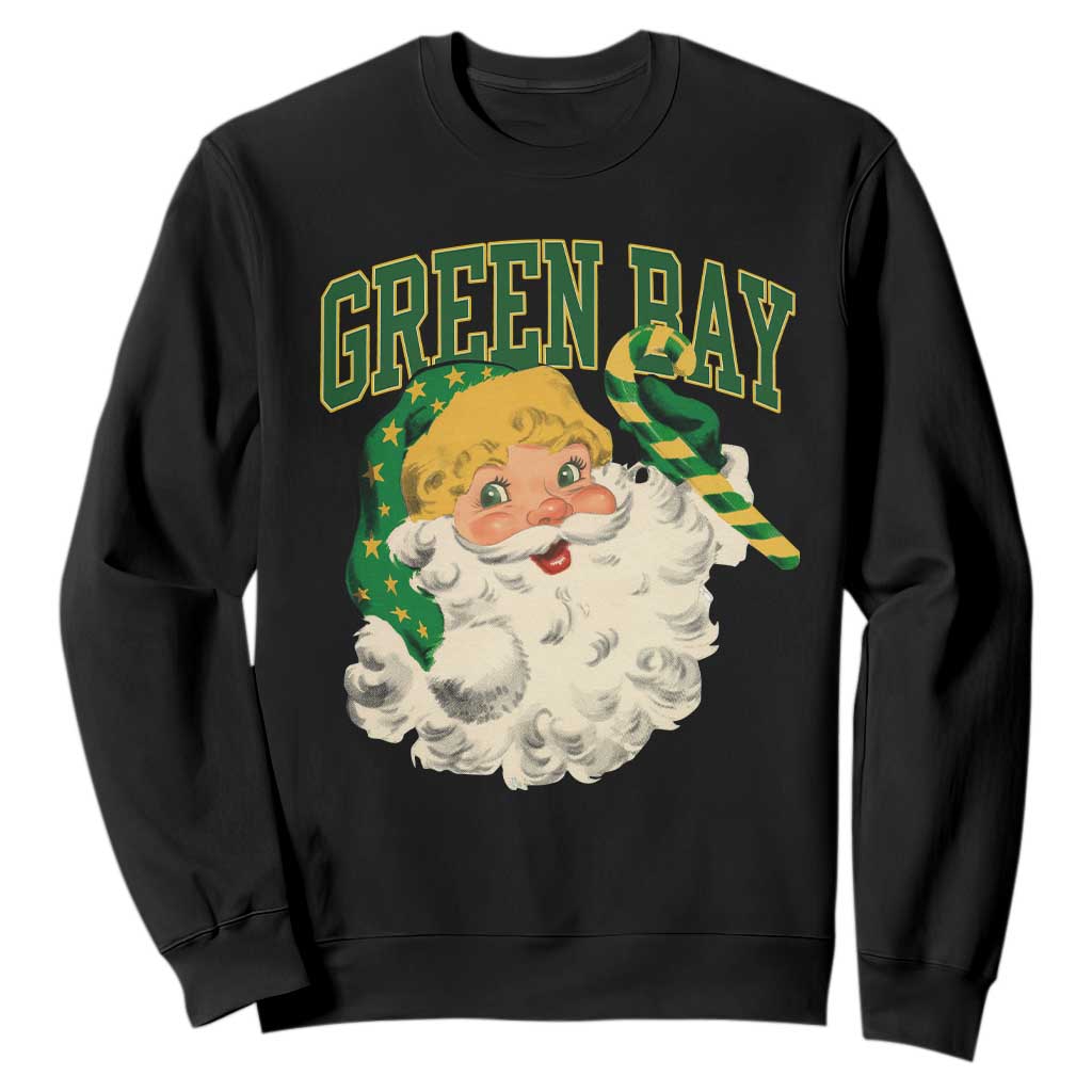 Christmas GB Fan Sweatshirt Vintage Varsity Retro Santa Claus Face Game Day TS10 Black Print Your Wear