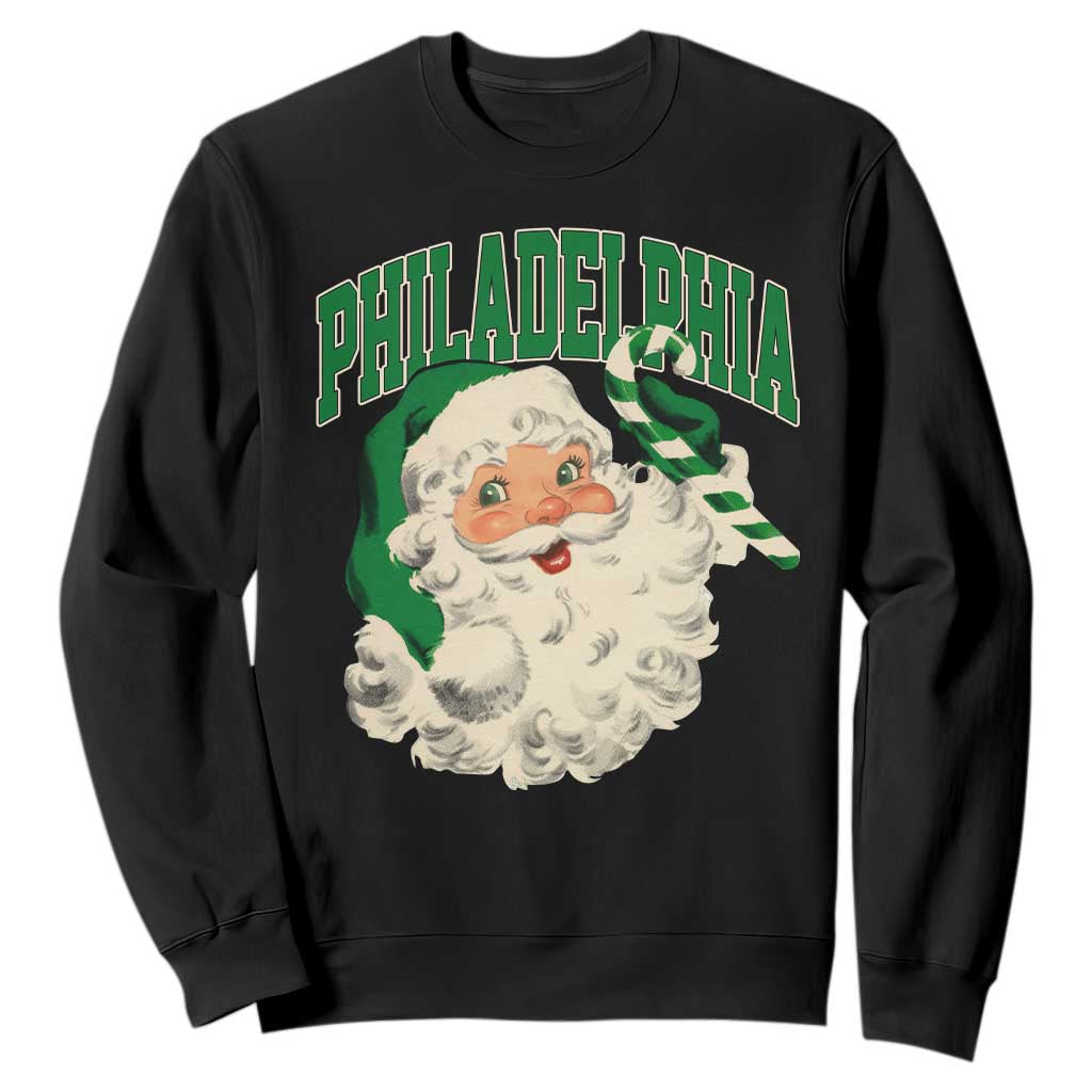Christmas PFE Sweatshirt Vintage Varsity Retro Santa Face Game Day TS10 Black Print Your Wear