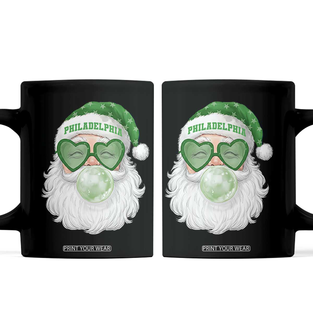Christmas PFE Coffee Mug Vintage Retro Santa Bubble Gum Game Day TS10 Black Print Your Wear