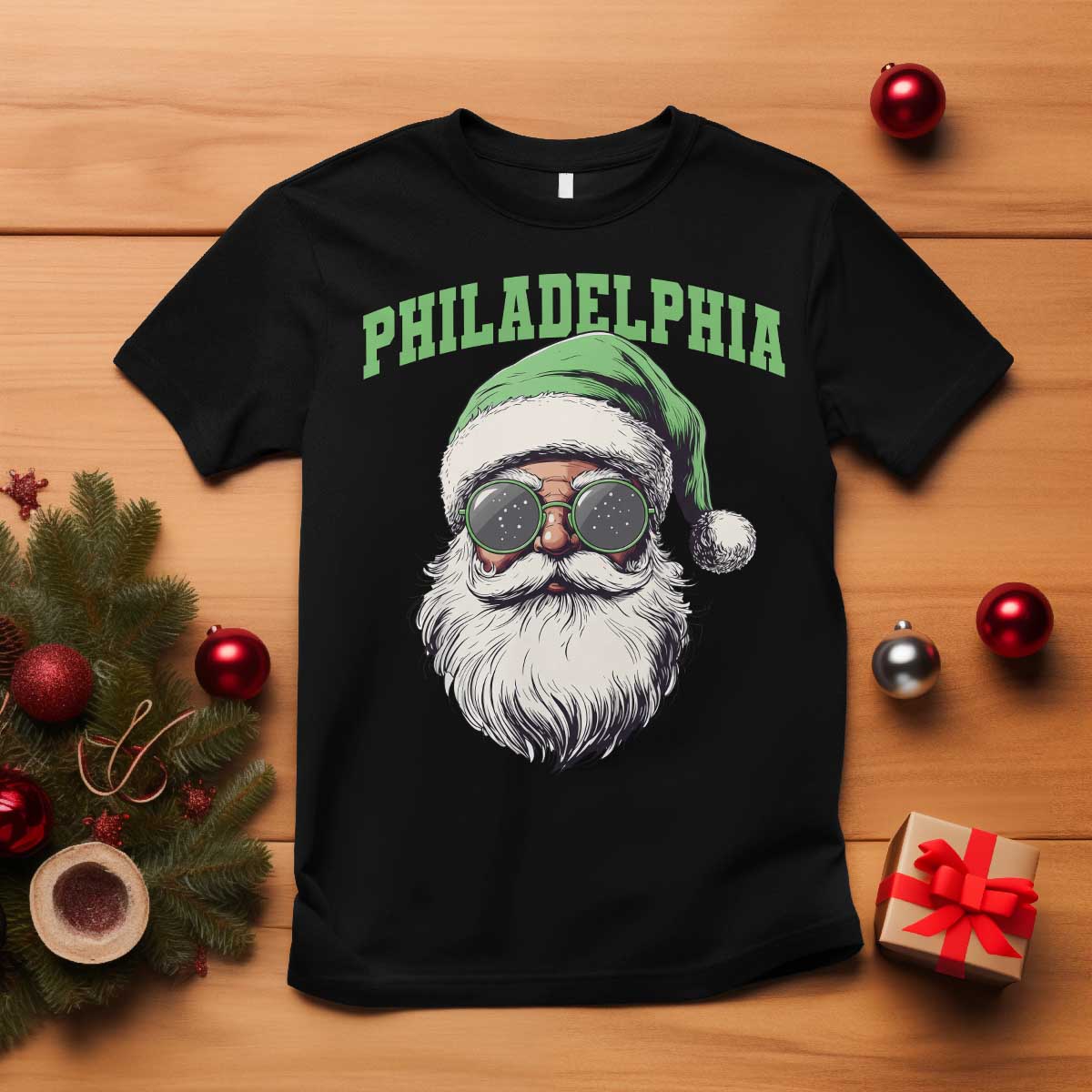 Christmas PFE T Shirt Vintage Santa Claus Face Game Day TS10 Black Print Your Wear