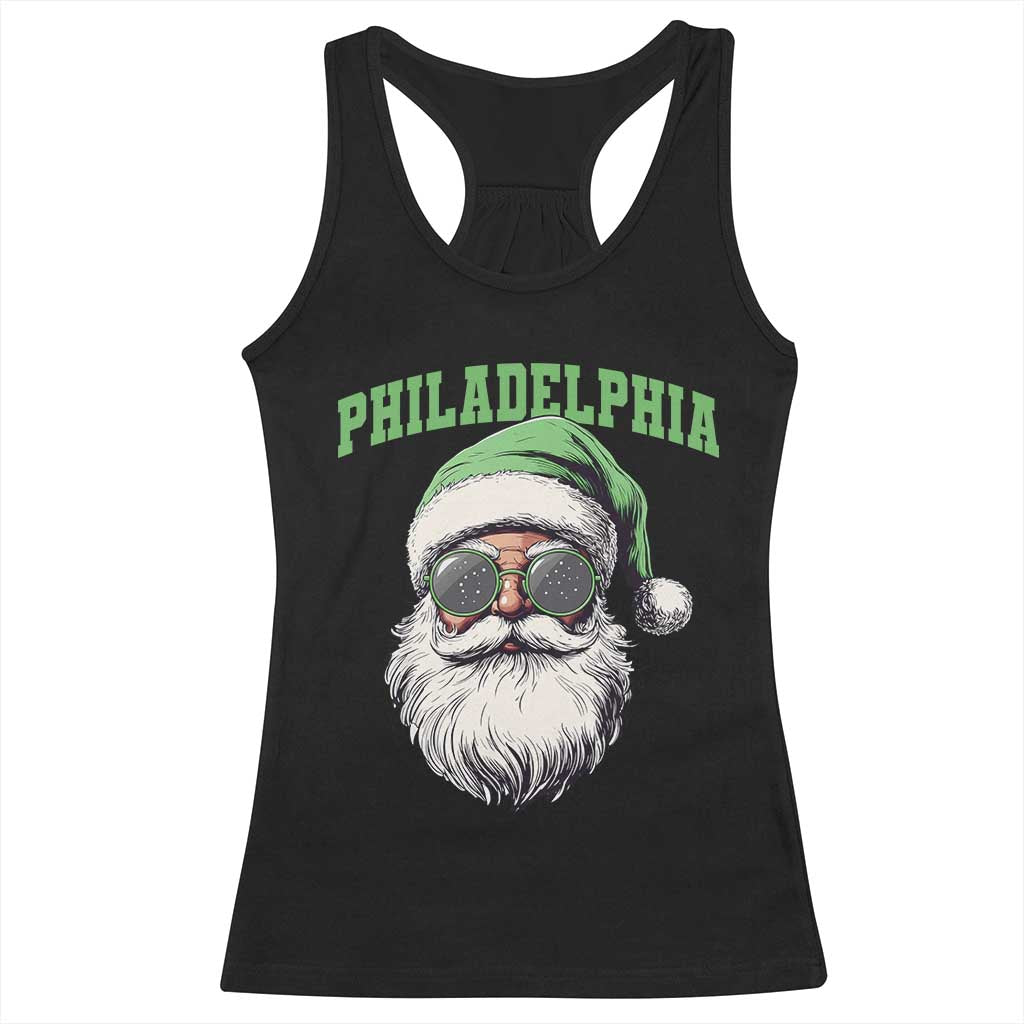 Christmas PFE Racerback Tank Top Vintage Santa Claus Face Game Day TS10 Black Print Your Wear