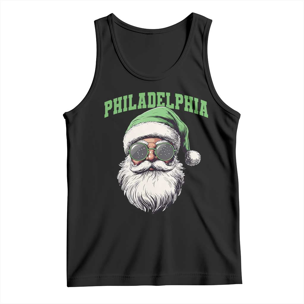 Christmas PFE Tank Top Vintage Santa Claus Face Game Day TS10 Black Print Your Wear
