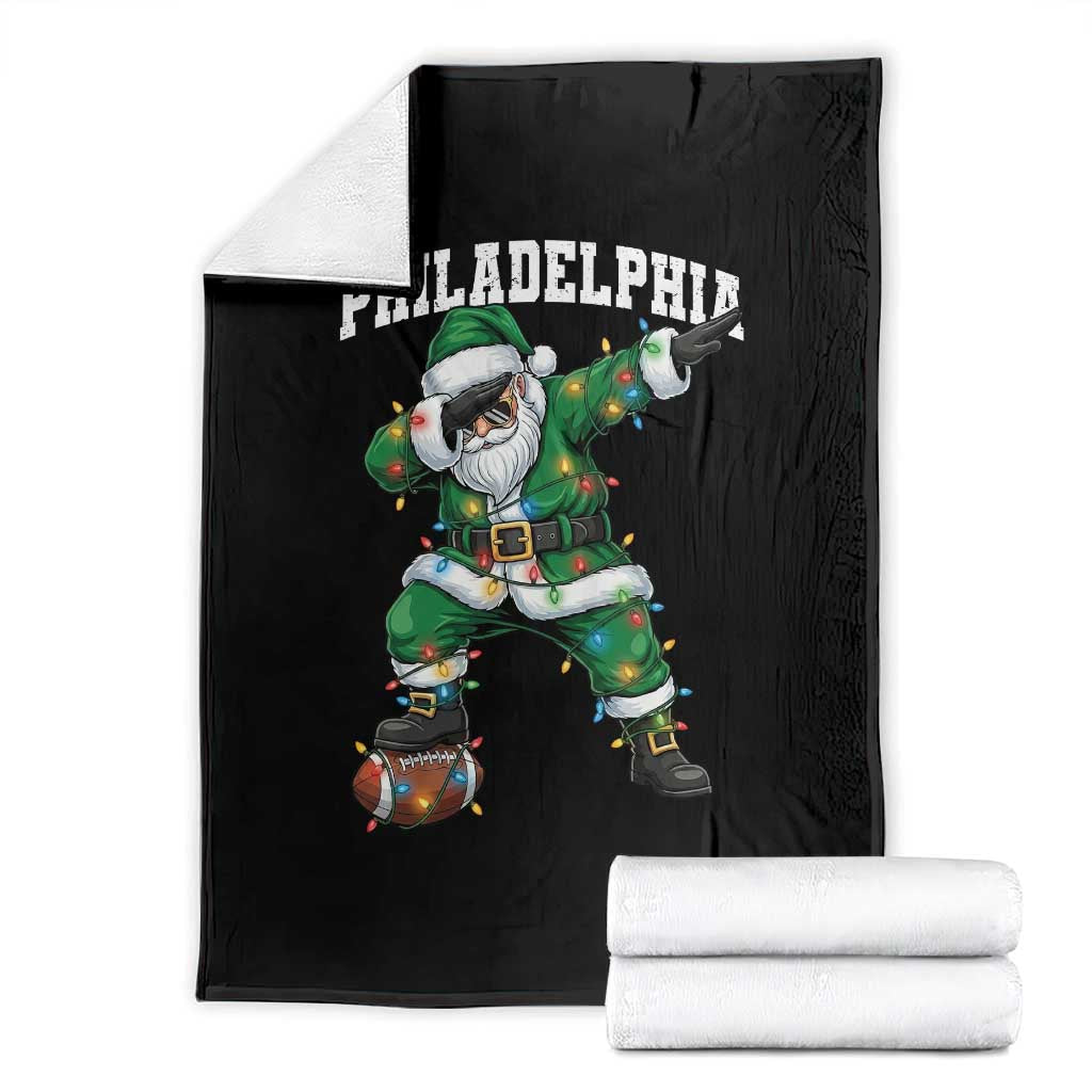 Christmas PFE Throw Blanket Funny Dabbing Santa Football Lovers Game Day TS10 Black Print Your Wear