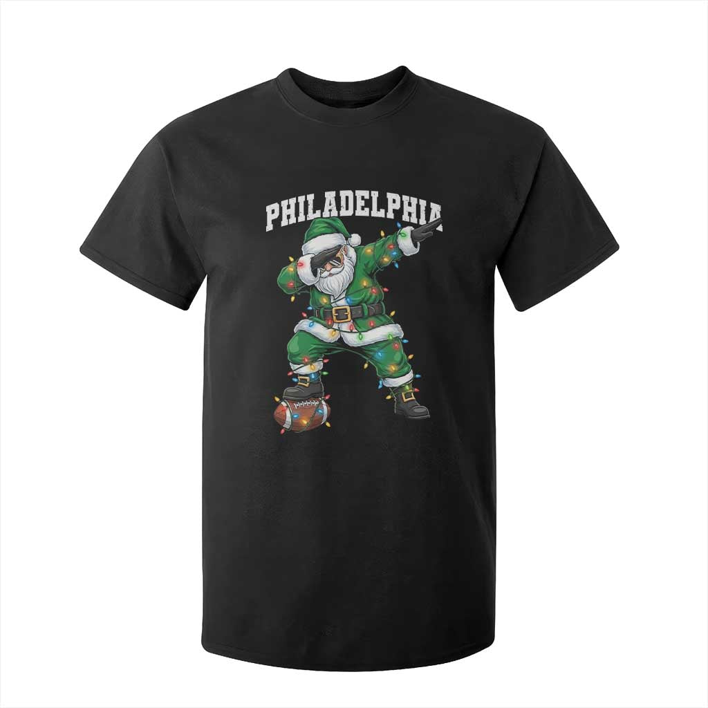 Christmas PFE T Shirt For Kid Funny Dabbing Santa Football Lovers Game Day TS10 Black Print Your Wear