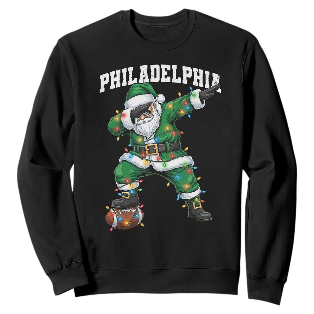 Christmas PFE Sweatshirt Funny Dabbing Santa Football Lovers Game Day TS10 Black Print Your Wear