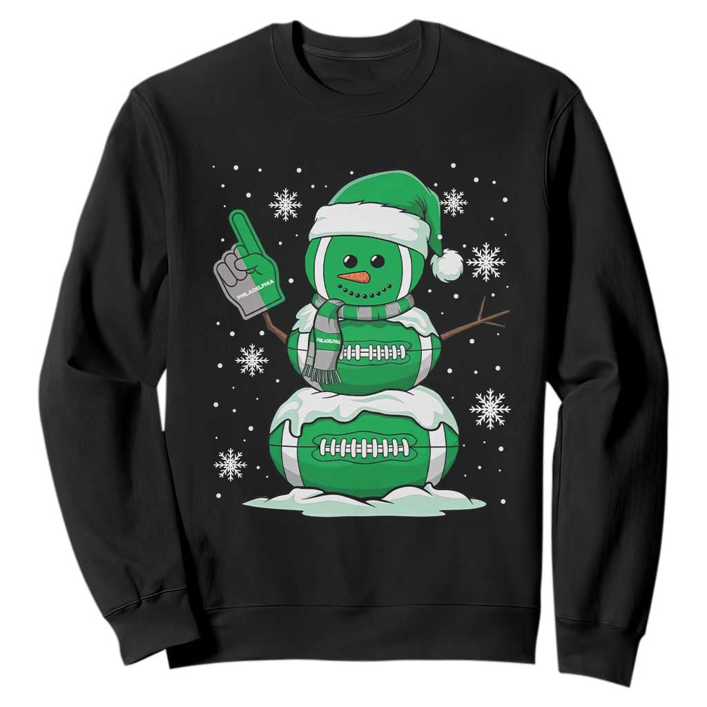 EF Christmas Snowman Sweatshirt Funny Philly Fan Vintage Football Lovers TS10 Black Print Your Wear