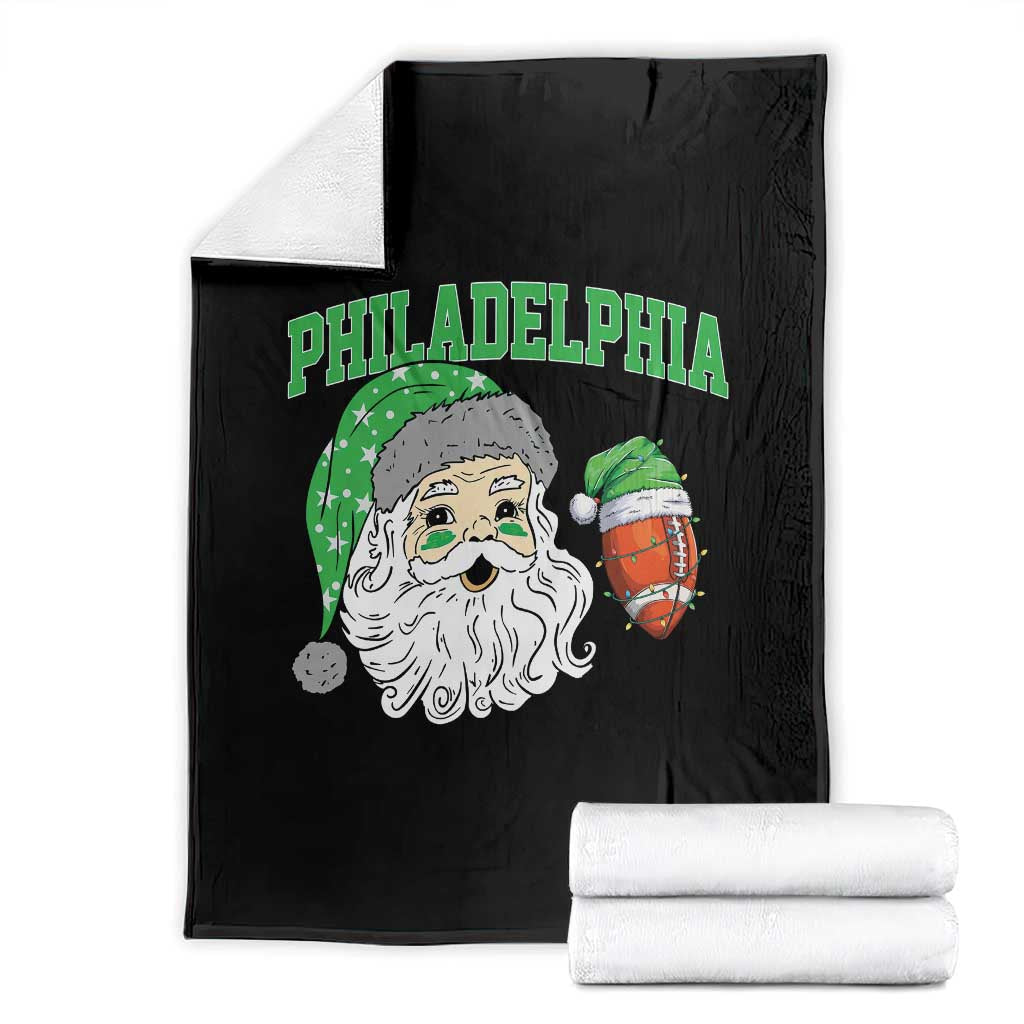 Christmas Santa Philly Lover Throw Blanket Funny EF Vintage Football Lovers TS10 Black Print Your Wear