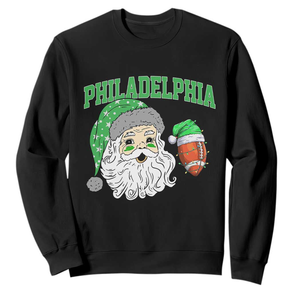 Christmas Santa Philly Lover Sweatshirt Funny EF Vintage Football Lovers TS10 Black Print Your Wear