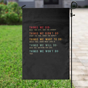 Retro Vintage Things We Did Didnt Want Will Wont Do Garden Flag TS10 Print Your Wear