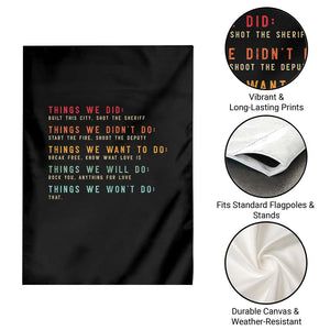 Retro Vintage Things We Did Didnt Want Will Wont Do Garden Flag TS10 Print Your Wear