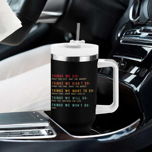 Retro Vintage Things We Did Didnt Want Will Wont Do Tumbler With Handle TS10 Print Your Wear