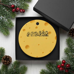 Animal Band Ceramic Ornament Funny Forest Animals Playing Instruments Vintage Music Lovers TS10 1pc Yellow Cheese Print Your Wear