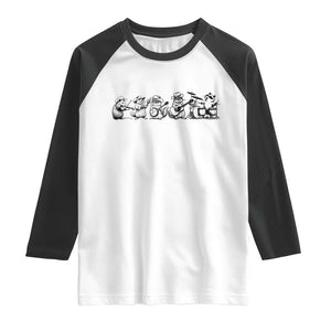 Animal Band Raglan Shirt Funny Forest Animals Playing Instruments Vintage Music Lovers TS10 White Black Print Your Wear