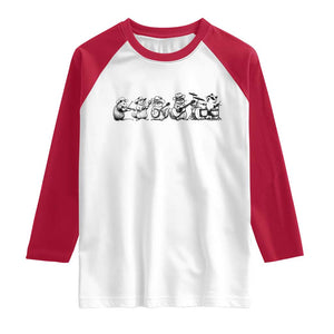 Animal Band Raglan Shirt Funny Forest Animals Playing Instruments Vintage Music Lovers TS10 White Red Print Your Wear
