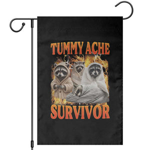 Tummy Ache Survivor Raccoon Meme Garden Flag TS10 Black Print Your Wear
