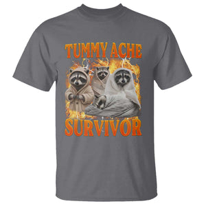 Tummy Ache Survivor Raccoon Meme T Shirt TS10 Charcoal Print Your Wear