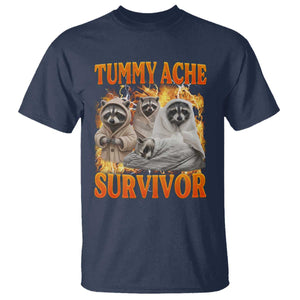 Tummy Ache Survivor Raccoon Meme T Shirt TS10 Navy Print Your Wear