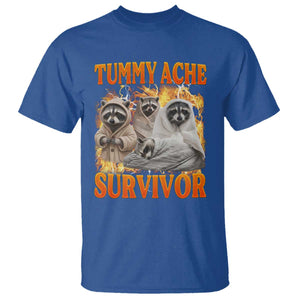 Tummy Ache Survivor Raccoon Meme T Shirt TS10 Royal Blue Print Your Wear