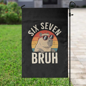 Six Seven Bruh 67 Meme Funny Capybara Garden Flag TS10 Print Your Wear
