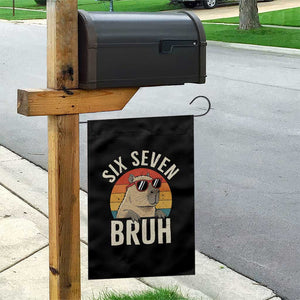 Six Seven Bruh 67 Meme Funny Capybara Garden Flag TS10 Print Your Wear