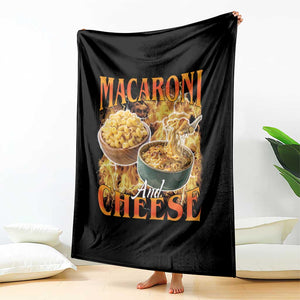 Macaroni And Cheese Meme Throw Blanket Vintage 90s Style Funny Foodie Bootleg Graphic TS10 Print Your Wear