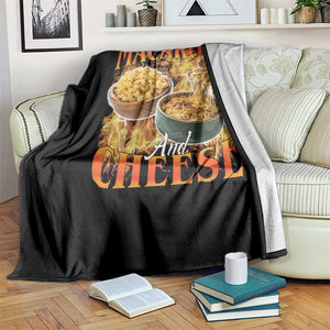 Macaroni And Cheese Meme Throw Blanket Vintage 90s Style Funny Foodie Bootleg Graphic TS10 Print Your Wear