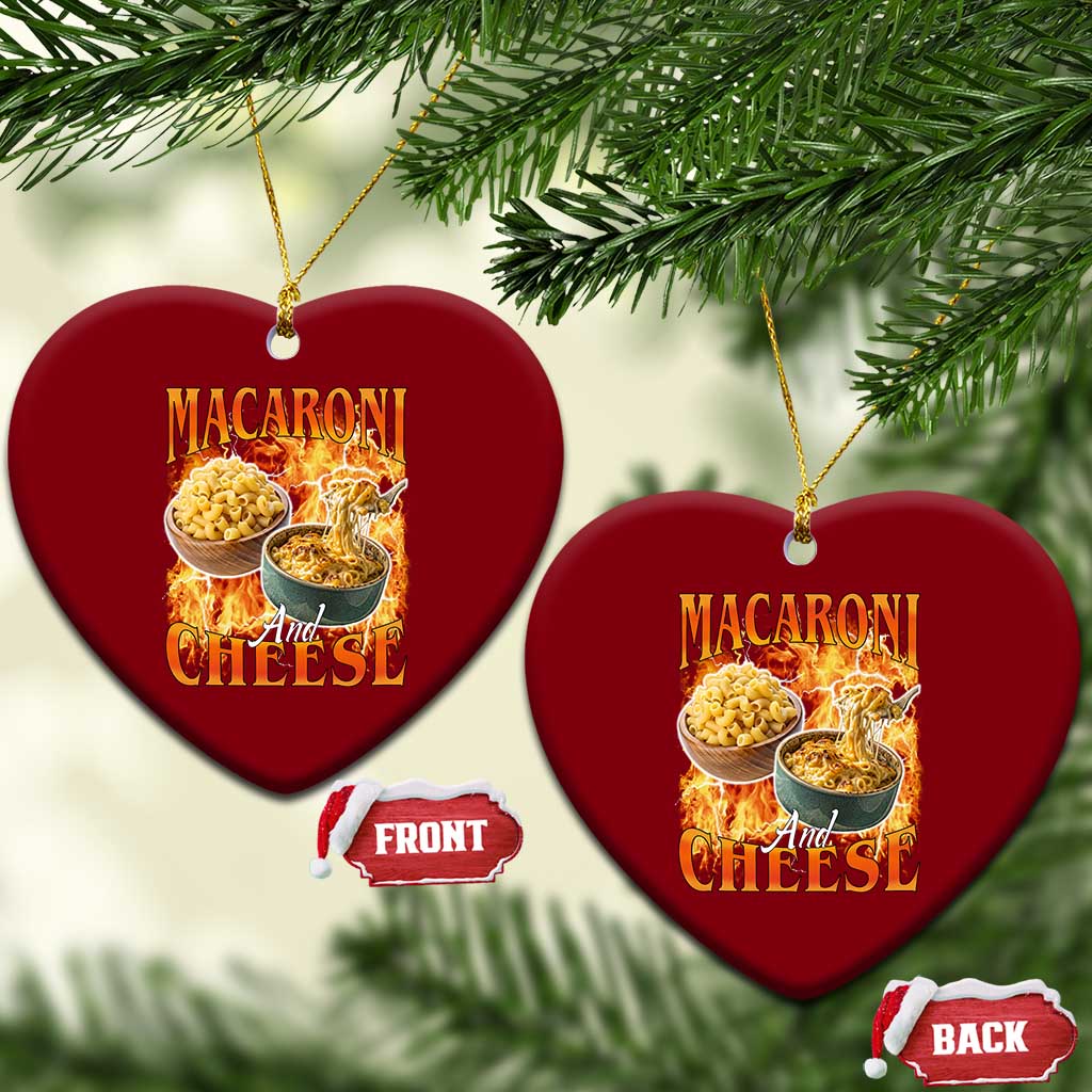 Macaroni And Cheese Meme Ceramic Ornament Vintage 90s Style Funny Foodie Bootleg Graphic TS10 Print Your Wear