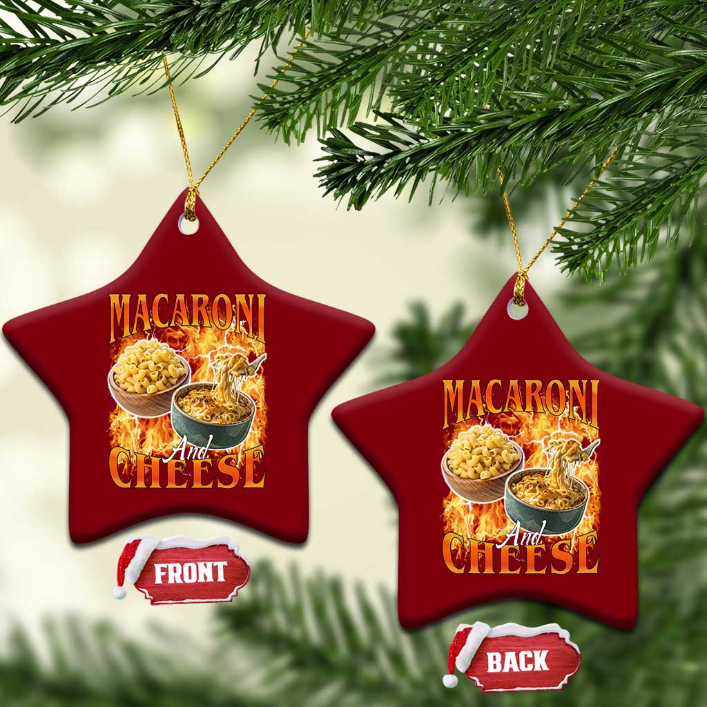 Macaroni And Cheese Meme Ceramic Ornament Vintage 90s Style Funny Foodie Bootleg Graphic TS10 Print Your Wear