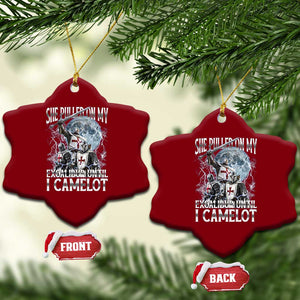 Funny Offensive Knight Meme Ceramic Ornament She Pulled On My Excalibur Bootleg TS10 Print Your Wear