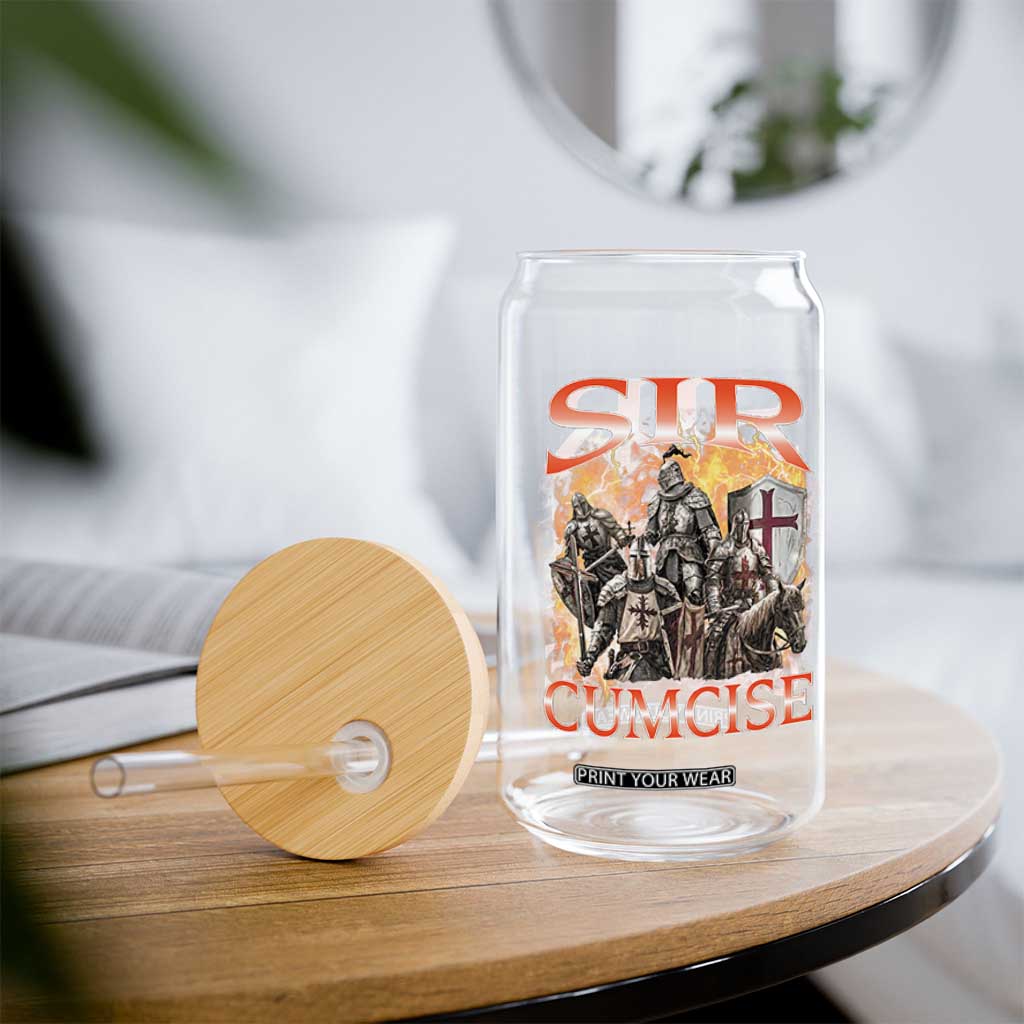 Knight Meme Glass Can Sir Cumcise Funny Bootleg Graphic TS10 Print Your Wear