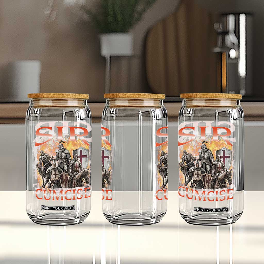 Knight Meme Glass Can Sir Cumcise Funny Bootleg Graphic TS10 Print Your Wear