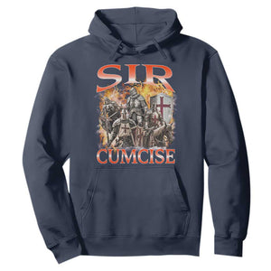 Knight Meme Hoodie Sir Cumcise Funny Bootleg Graphic TS10 Navy Print Your Wear