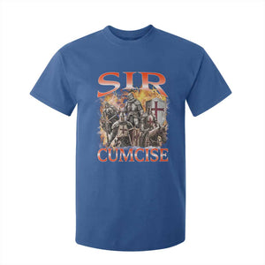 Knight Meme T Shirt For Kid Sir Cumcise Funny Bootleg Graphic TS10 Royal Blue Print Your Wear