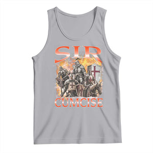 Knight Meme Tank Top Sir Cumcise Funny Bootleg Graphic TS10 Athletic Heather Print Your Wear