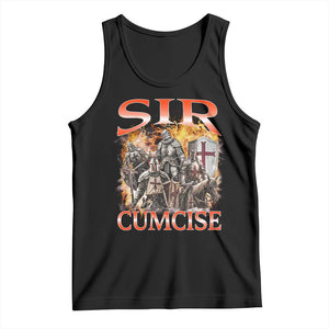 Knight Meme Tank Top Sir Cumcise Funny Bootleg Graphic TS10 Black Print Your Wear