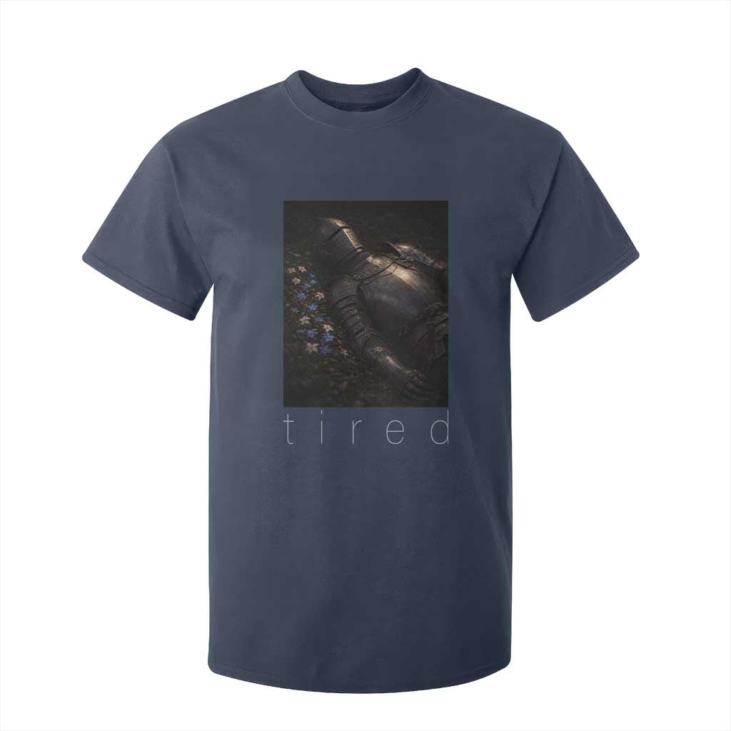 Tired Knight T Shirt For Kid Gothic Medieval Fantasy TS10 Navy Print Your Wear