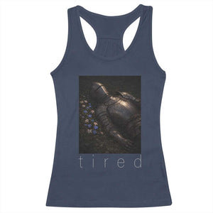 Tired Knight Racerback Tank Top Gothic Medieval Fantasy TS10 Navy Print Your Wear