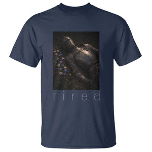 Tired Knight T Shirt Gothic Medieval Fantasy TS10 Navy Print Your Wear