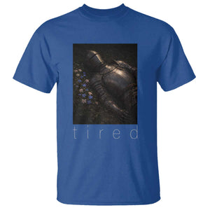 Tired Knight T Shirt Gothic Medieval Fantasy TS10 Royal Blue Print Your Wear