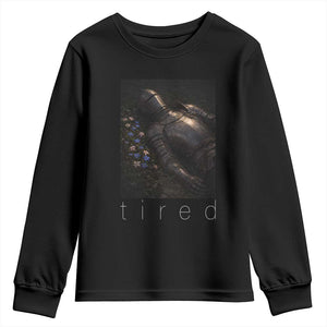Tired Knight Youth Sweatshirt Gothic Medieval Fantasy TS10 Black Print Your Wear
