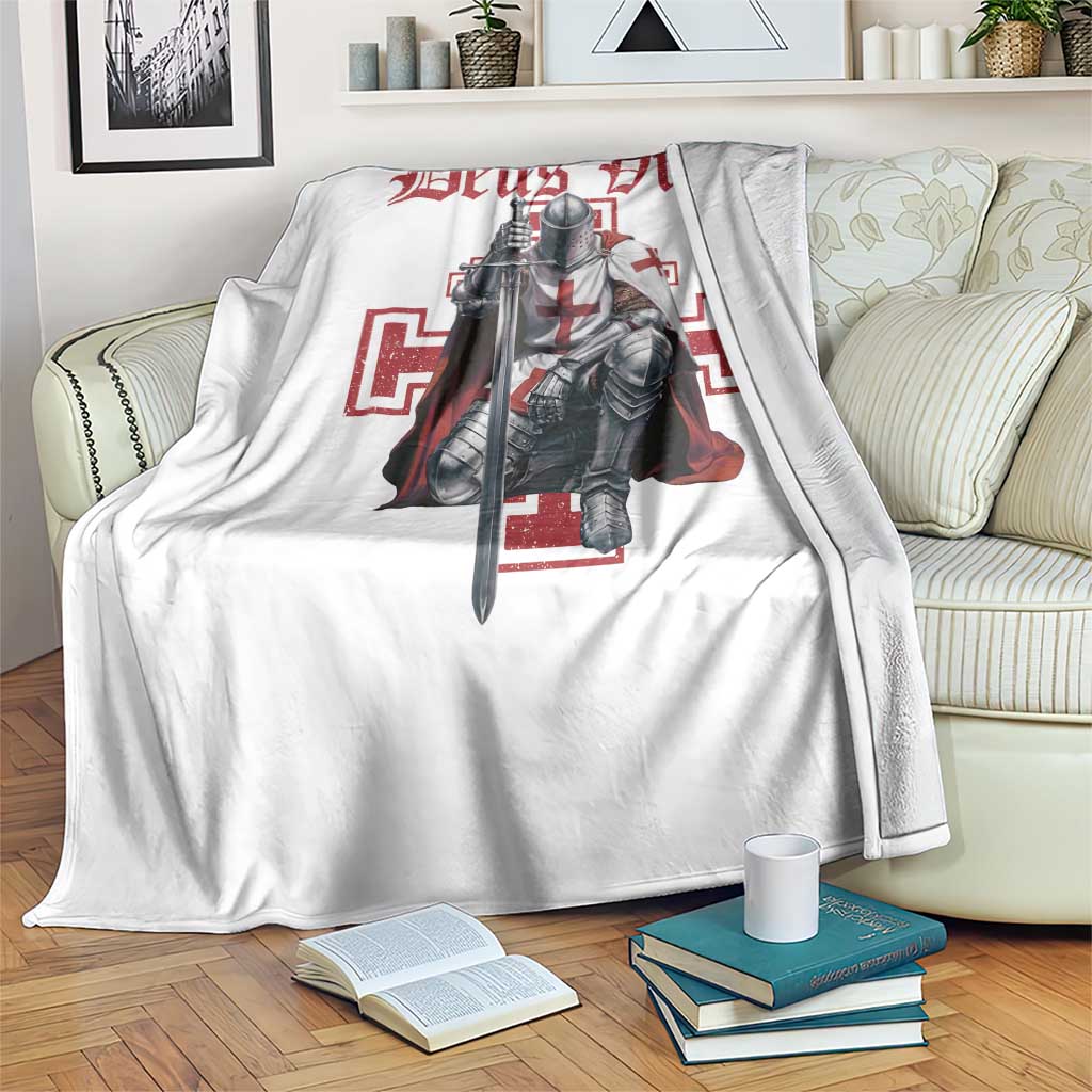 Deus Vult Knight Templar Throw Blanket Crusader Cross TS10 Print Your Wear
