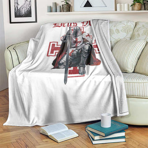Deus Vult Knight Templar Throw Blanket Crusader Cross TS10 Print Your Wear