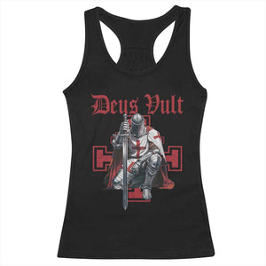 Deus Vult Knight Templar Racerback Tank Top Crusader Cross TS10 Black Print Your Wear