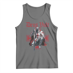 Deus Vult Knight Templar Tank Top Crusader Cross TS10 Black Heather Print Your Wear