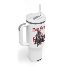 Deus Vult Knight Templar Tumbler With Handle Crusader Cross TS10 Print Your Wear
